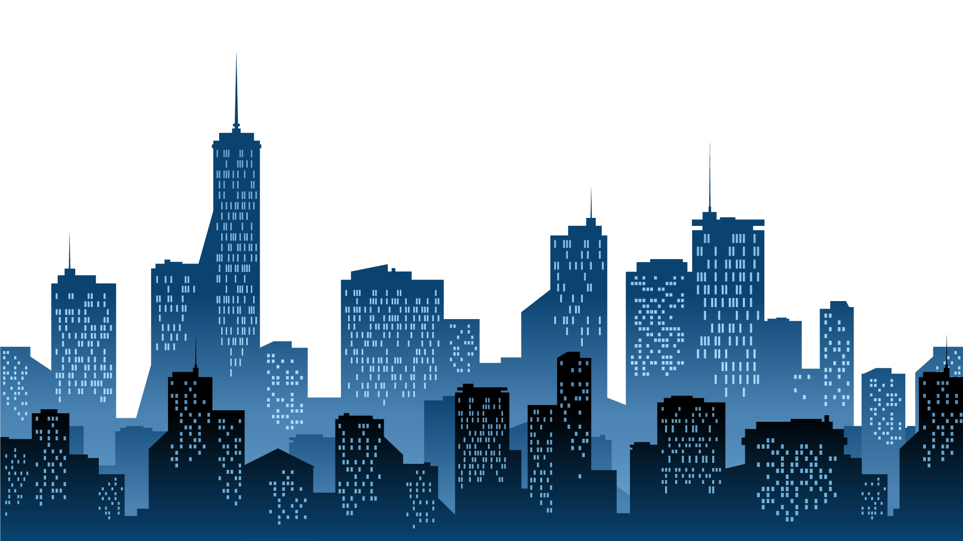 futuristic city skyline silhouette