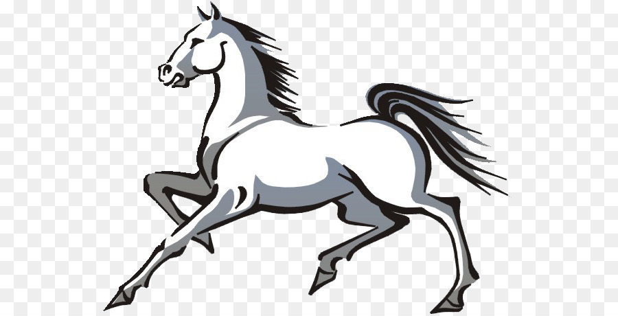 Mustang Clip art - Galloping white horse children png download - 600*457 - Free Transparent Mustang png Download.
