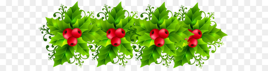 Christmas Garland Wreath Clip art - Christmas Holly Garland Transparent PNG Clip Art Image png download - 6000*2213 - Free Transparent Christmas  png Download.