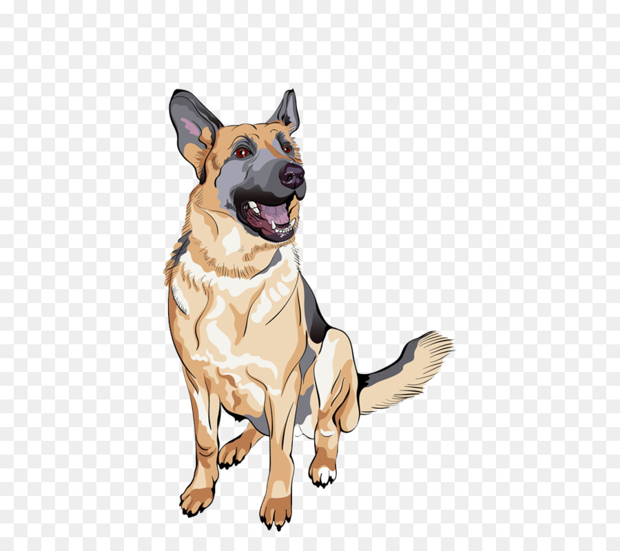 German Shepherd Royalty-free Stock photography Clip art - Cartoon hand painted wolf png download - 1000*875 - Free Transparent German Shepherd png Download.