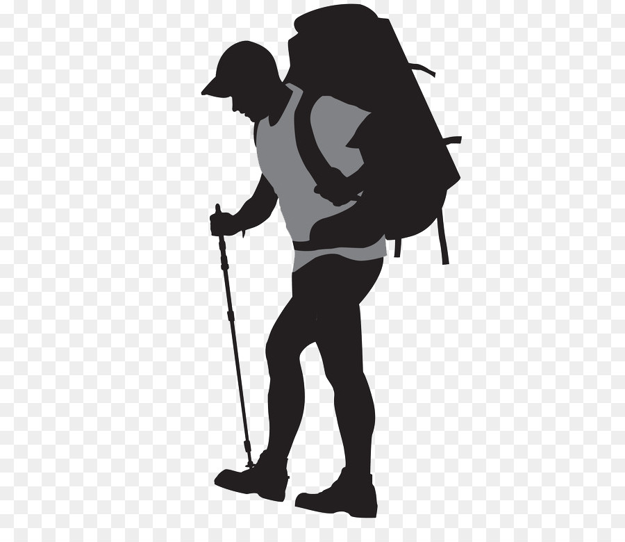 Backpacking Royalty-free Silhouette - Silhouette png download - 431*766 - Free Transparent Backpacking png Download.