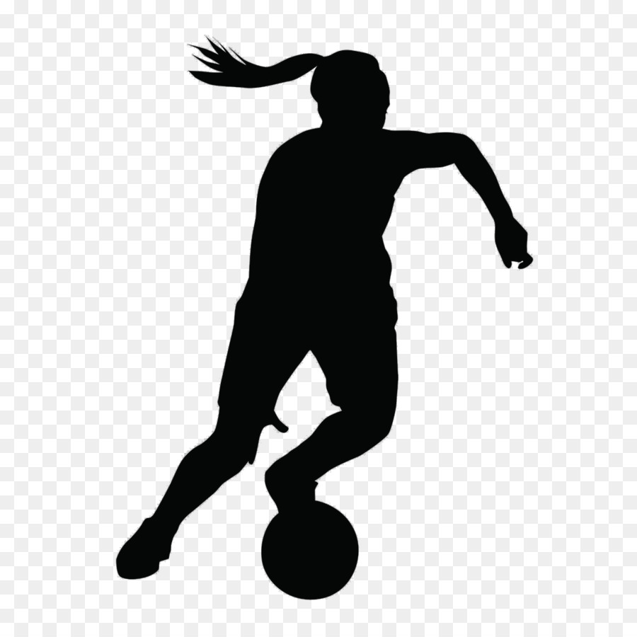Women Soccer Player Vector Silhouettes On White Background Silhouette ...