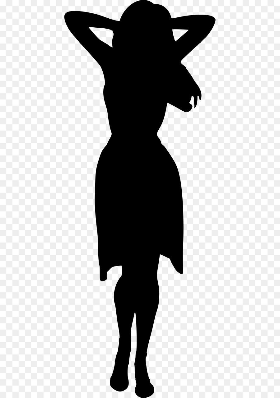 Silhouette Woman Clip art - Silhouette png download - 640*1280 - Free Transparent  png Download.