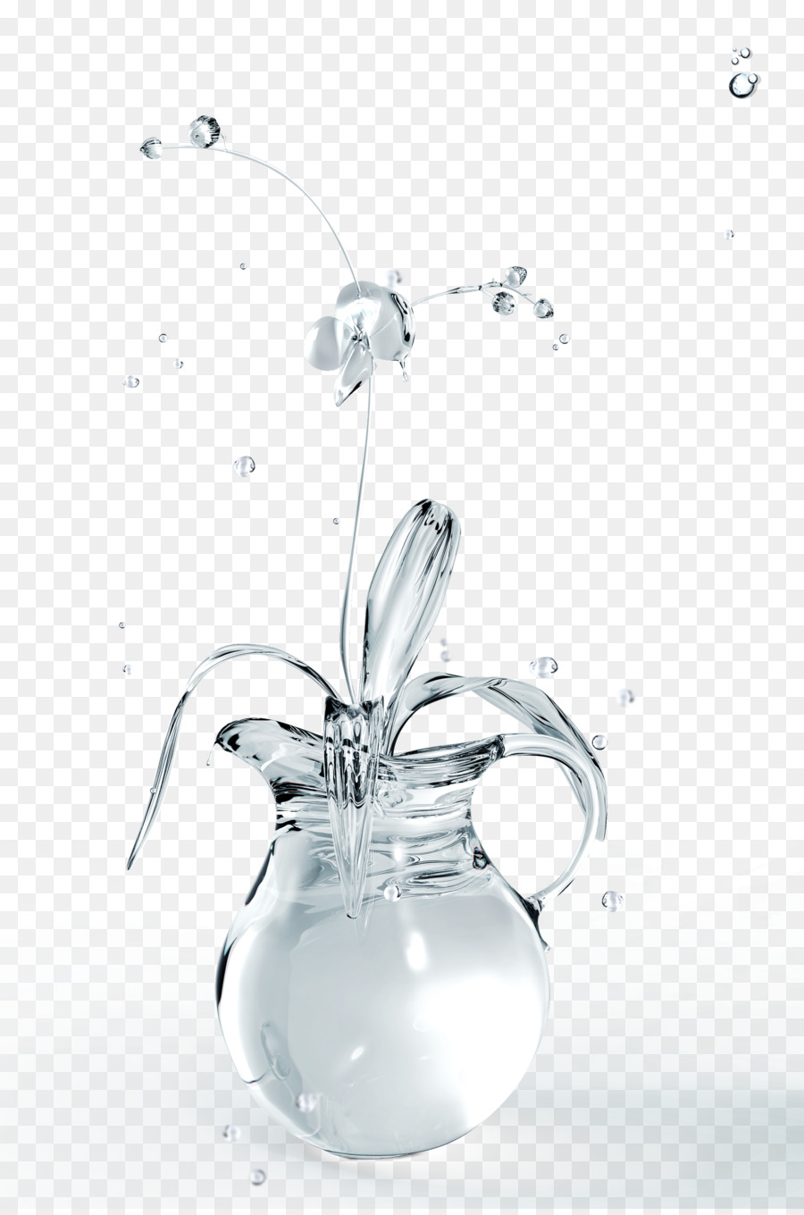 Glass Transparency and translucency Flower - Creative Glass Vase png download - 3458*5200 - Free Transparent Glass png Download.