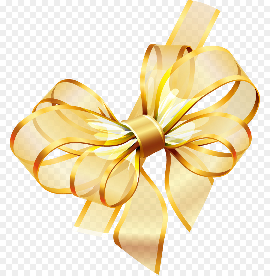 Ribbon Gold Clip art - Beautiful bow creative png download - 833*916 - Free Transparent Ribbon png Download.
