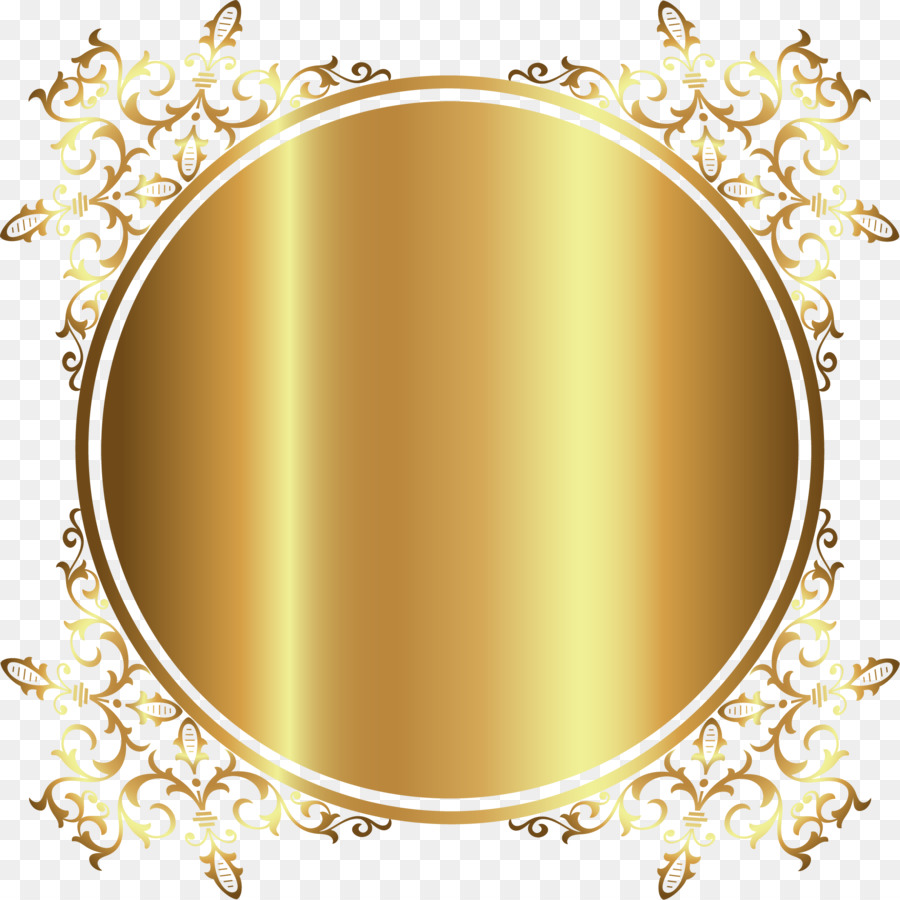 Golden Round Frame Transparent Background Transparent Background Circle -  Clip Art Library