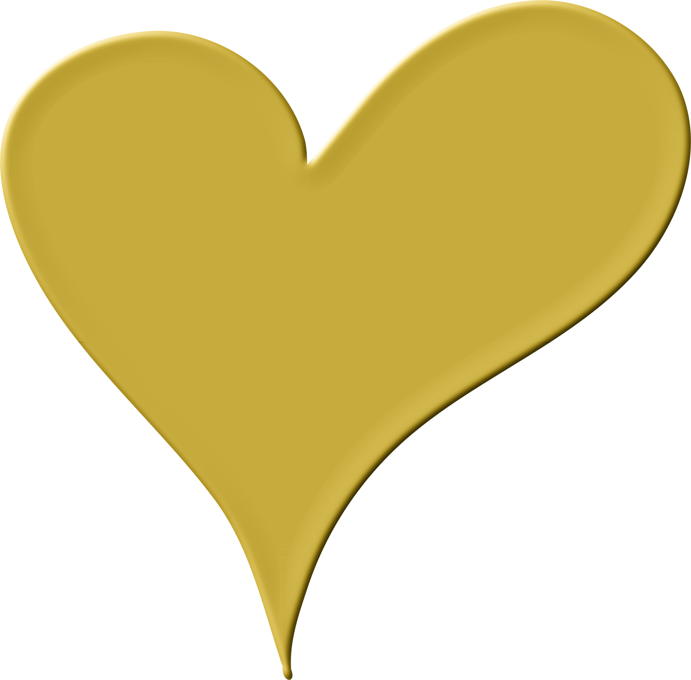 Gold Drawing Heart Clip art - heart gold png download - 2372*2334 ...