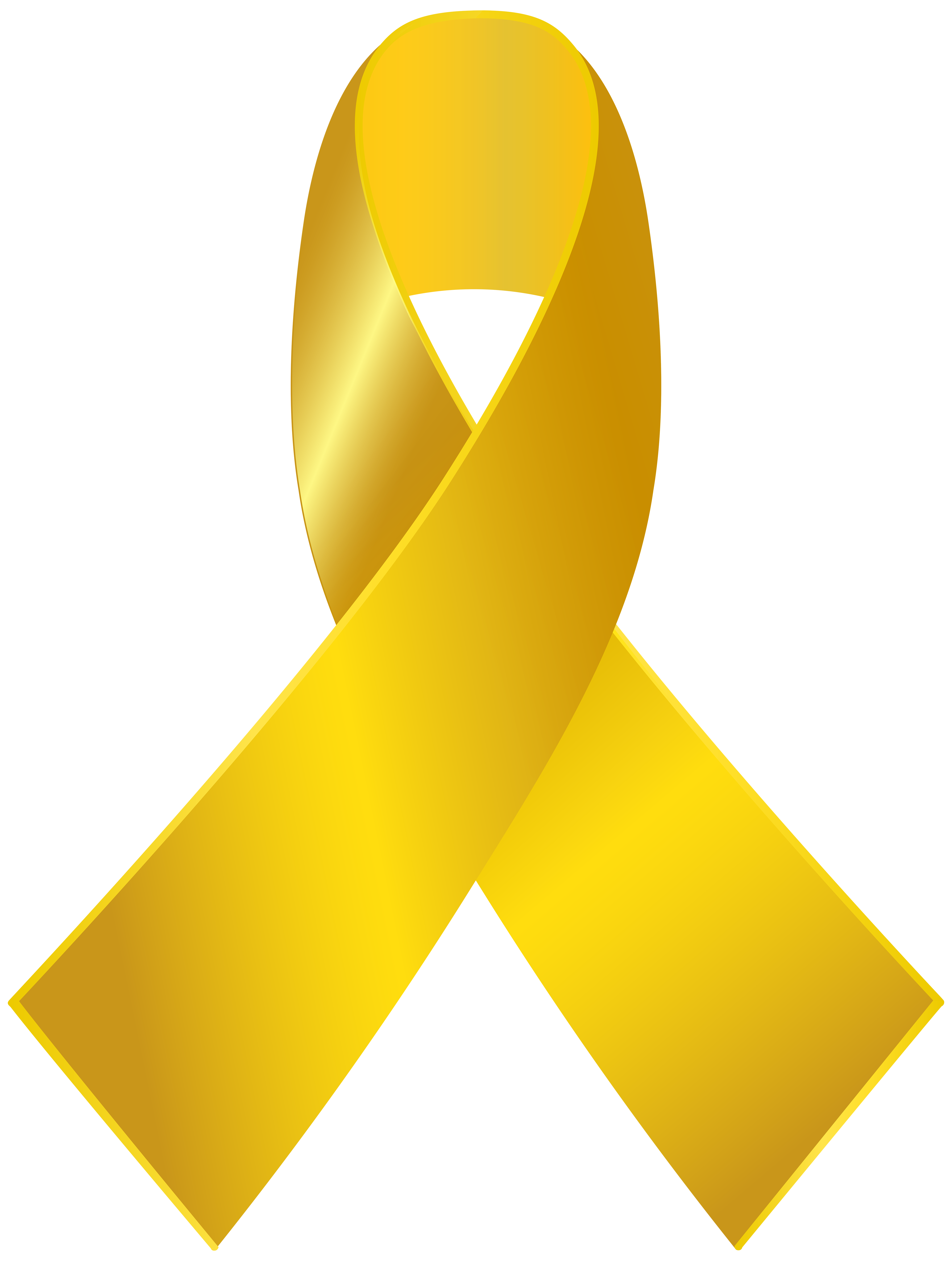gold cancer ribbon clip art