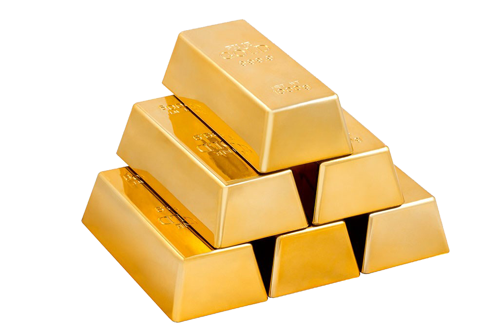 Gold Bar Ingot A Pile Of Gold Bars Png Download 1024683 Free