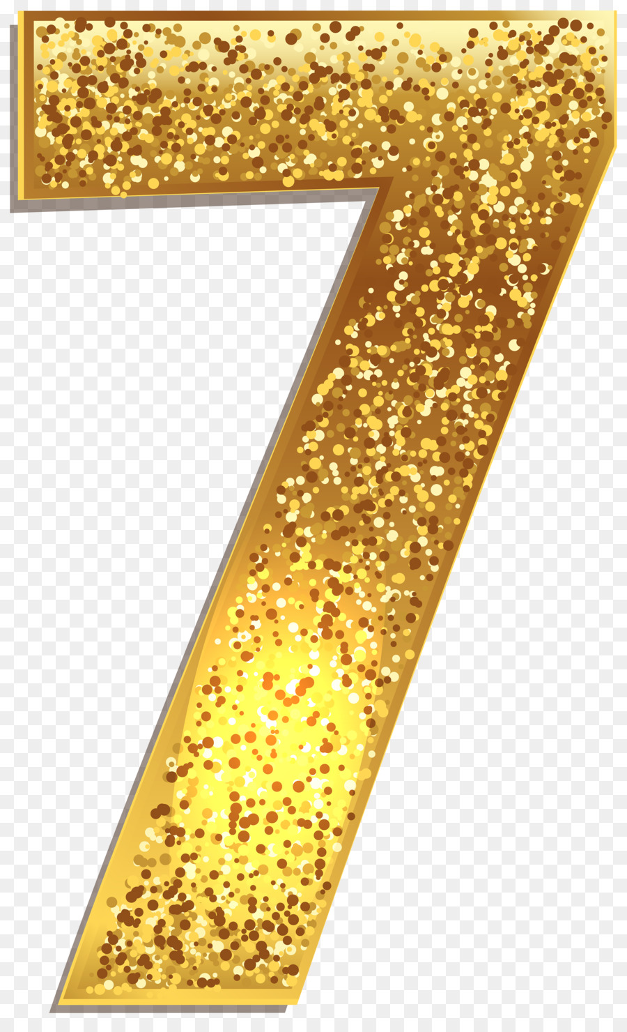 Gold Number Clip art - 7 png download - 3074*5000 - Free Transparent Gold png Download.
