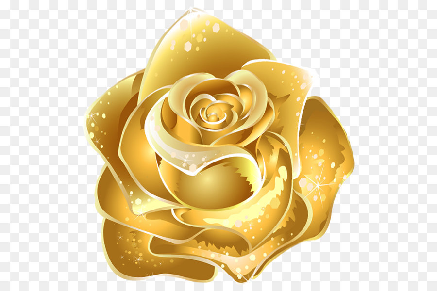 Flower Gold Rose Clip art - Gold PNG image png download - 600*600 - Free Transparent Gold png Download.