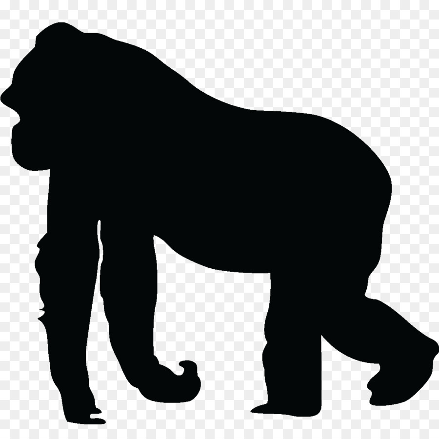 Gorilla Silhouette Ape Clip art - gorilla vector png download - 1200*1200 - Free Transparent Gorilla png Download.