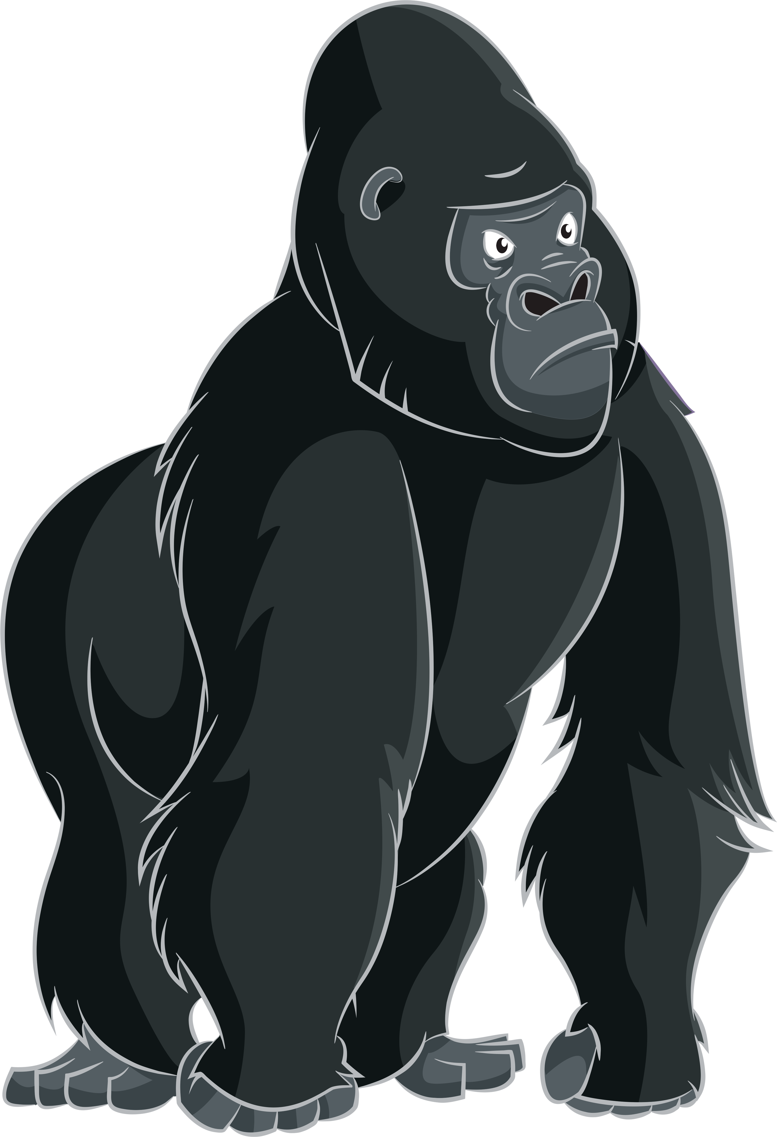 Gorilla Ape Cartoon Clip art - gorilla png download - 2728*3988 - Free ...