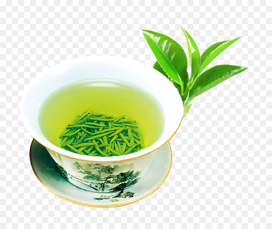 Green tea Flowering tea Tea culture - Fresh green tea png download - 4260*3592 - Free Transparent Tea png Download.