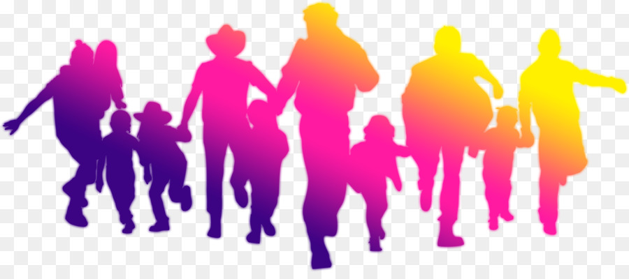 Download Icon - Family Fun silhouette decorated back running png download - 2077*900 - Free Transparent Download png Download.