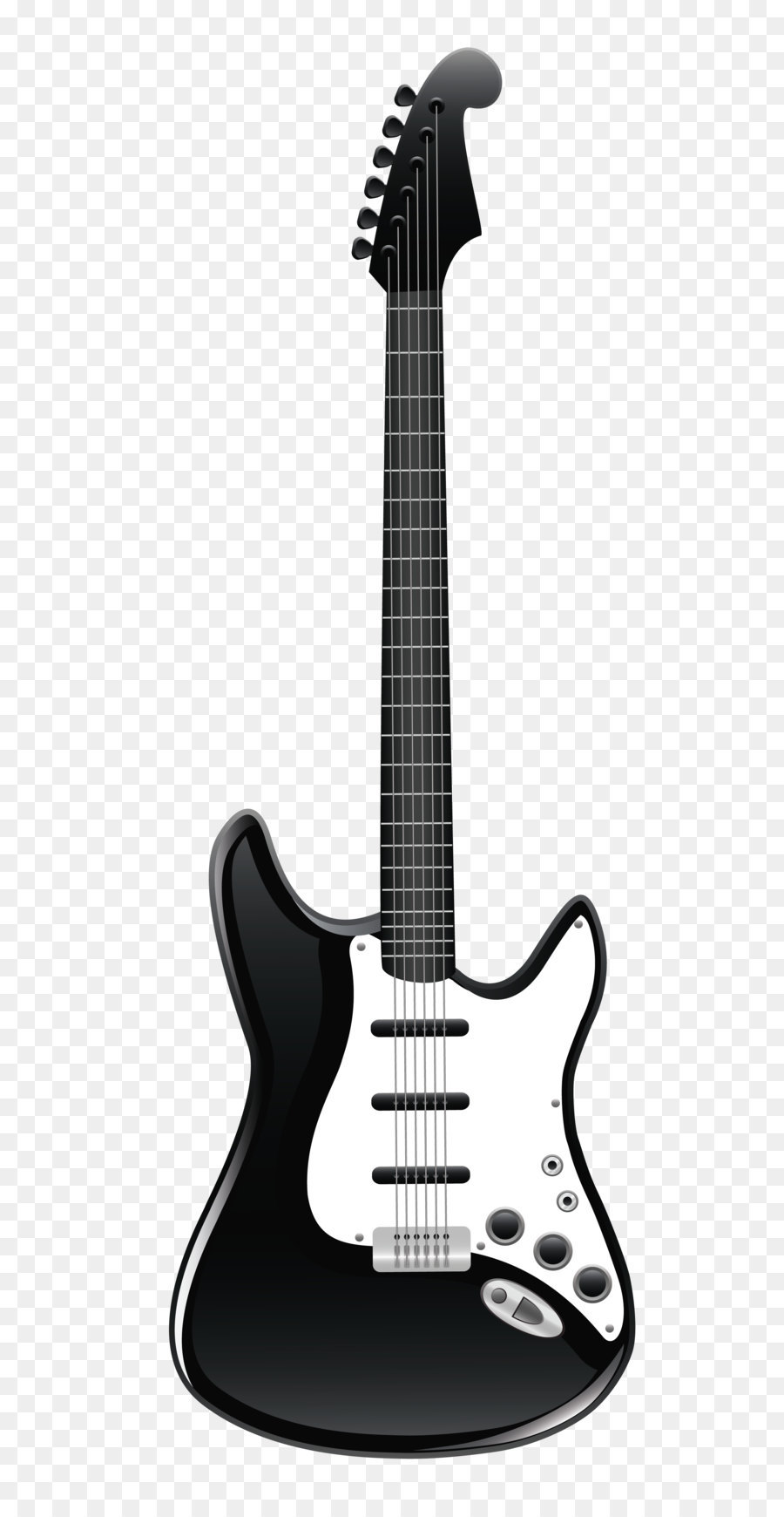 Guitar Clip art - Black and White Guitar PNG Clipart png download - 2006*5328 - Free Transparent  png Download.