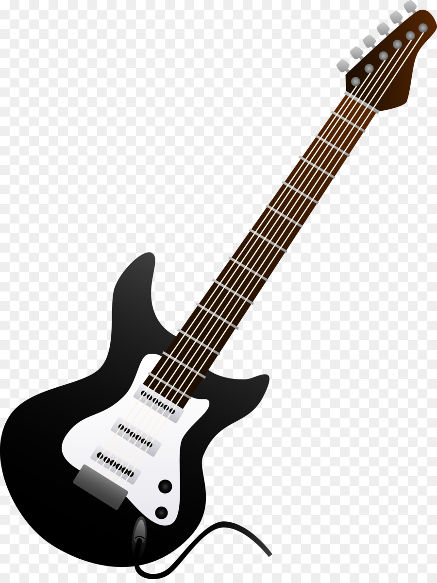 Electric guitar Black and white Acoustic guitar Clip art - String Bass Cliparts png download - 5971*7908 - Free Transparent Electric Guitar png Download.