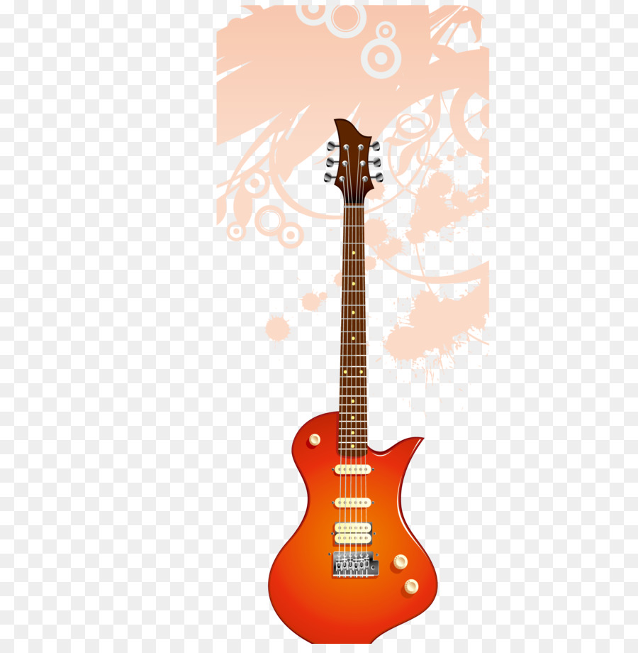 Electric guitar Bass guitar - orange electric guitar vector png download - 2133*2149 - Free Transparent Electric Guitar png Download.