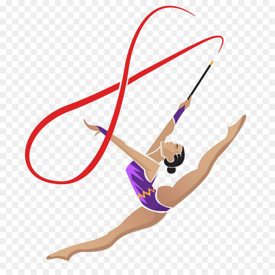 Ribbon Gymnastics Sport - Woman gymnastics vector material png download - 1000*1000 - Free Transparent Ribbon png Download.