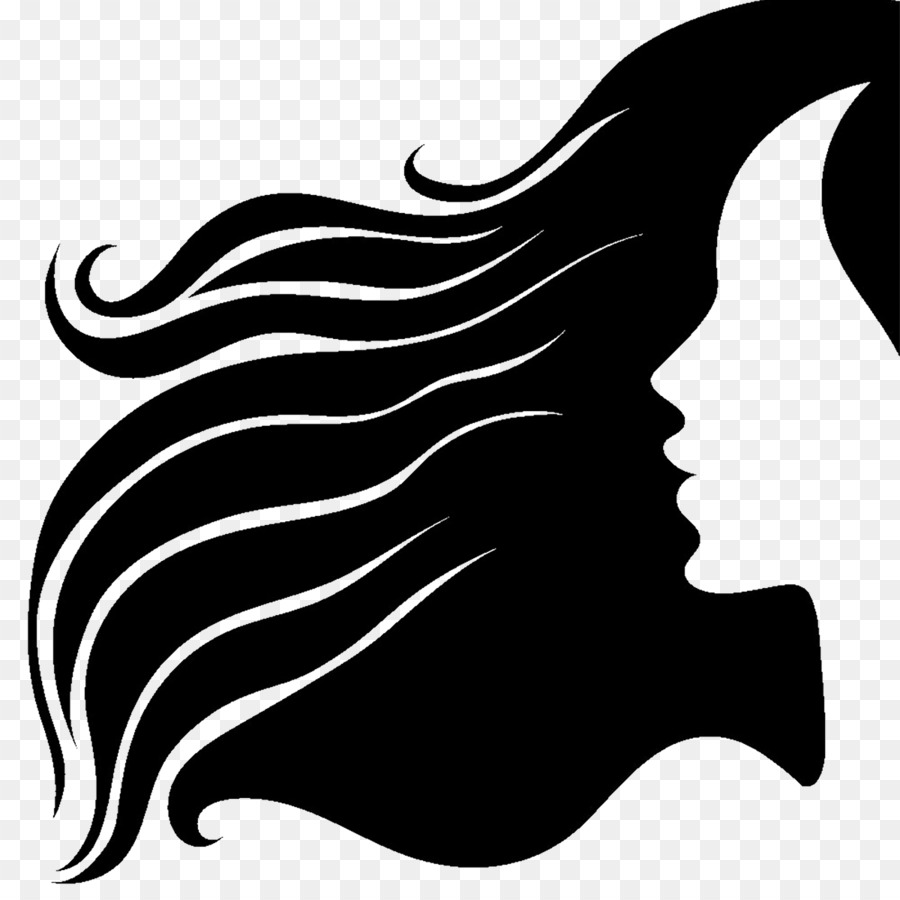 Silhouette Long hair Hairstyle - Hairdressing png download - 1200*1200 - Free Transparent Silhouette png Download.