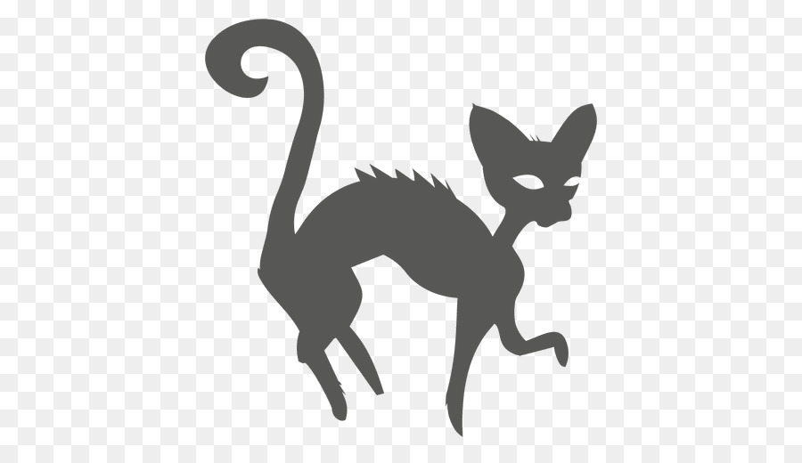 Halloween Whiskers Silhouette Kitten Clip art - ff png download - 512*512 - Free Transparent Halloween  png Download.