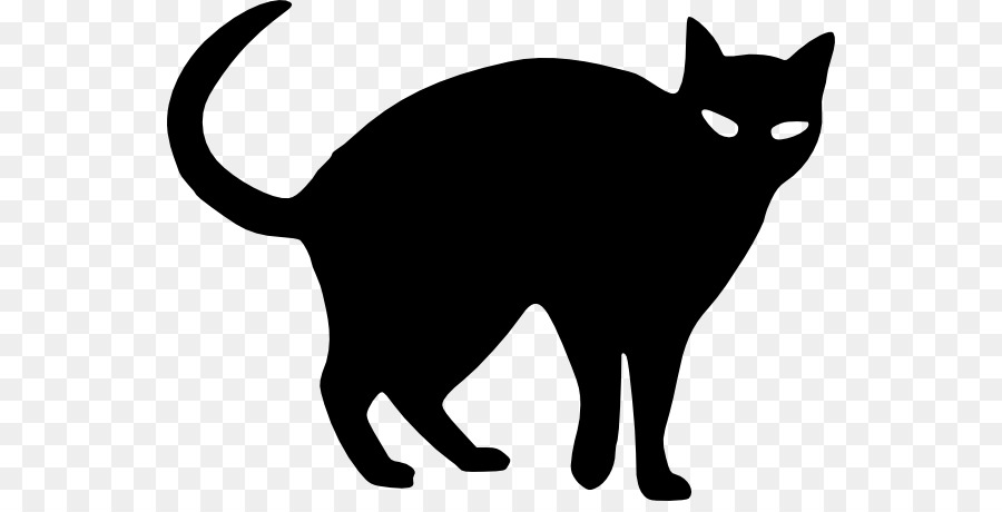 Black cat Halloween Drawing Clip art - Cat png download - 600*450 - Free Transparent Cat png Download.