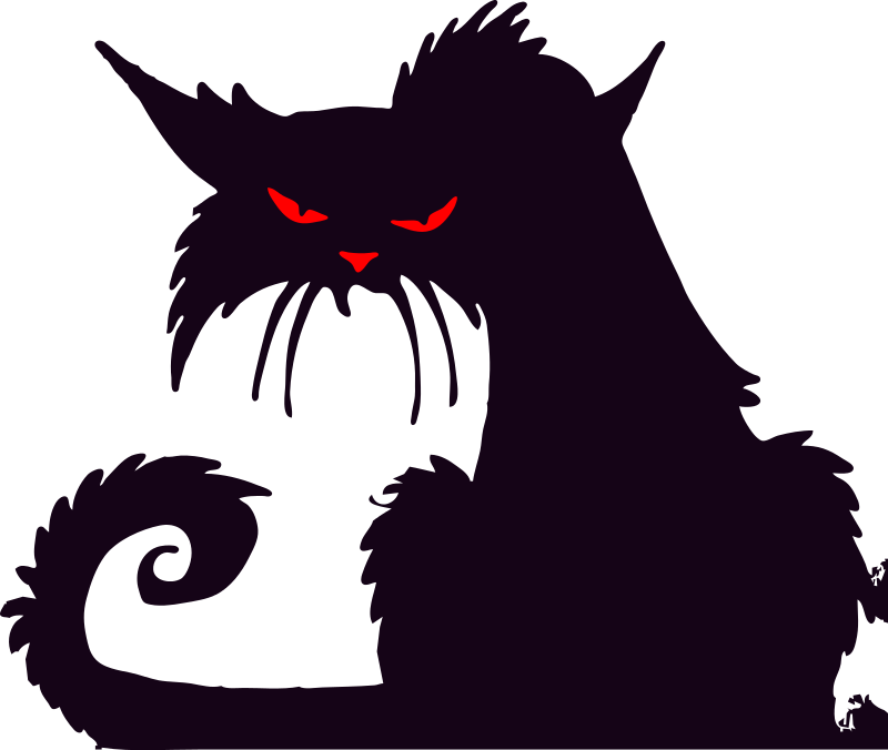 Halloween Silhouette Cat Clip art - Ferocious cat png download - 800* ...