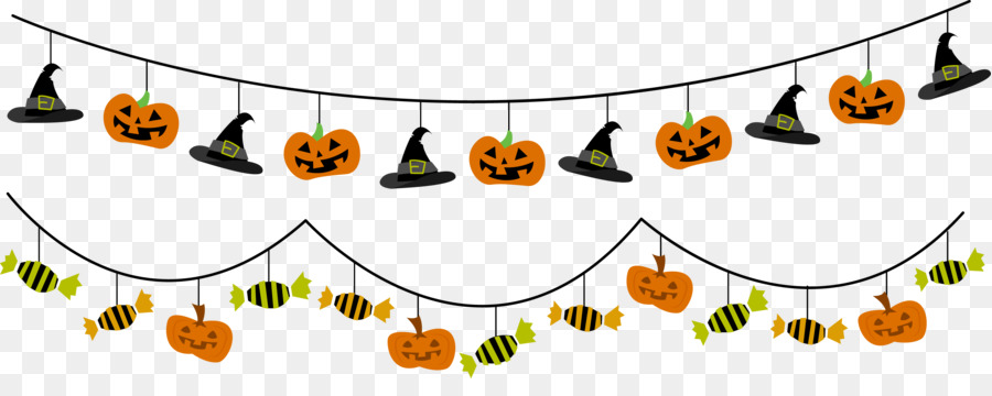 Halloween Party October 31 Pierre et la sorcixe8re Pumpkin - Funny cartoon Halloween pumpkin ribbon png download - 3181*1217 - Free Transparent Halloween  png Download.