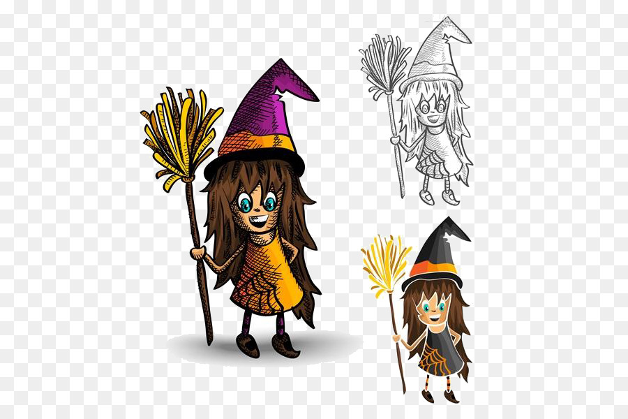 Halloween Monster Drawing Illustration - Cartoon Halloween material png download - 600*600 - Free Transparent Halloween  png Download.