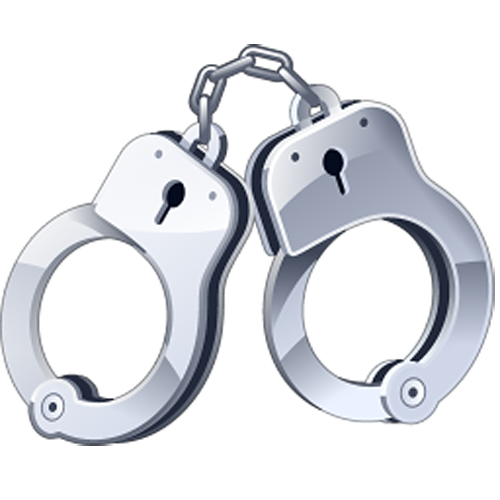 Handcuffs Arrest Crime Police officer - Handcuffs png download - 500* ...