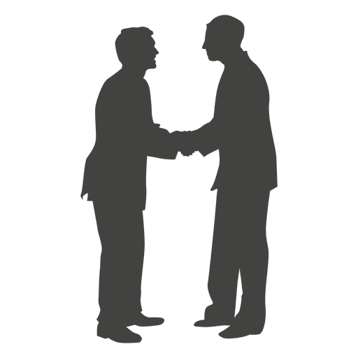 Handshake Silhouette - silhouettes png download - 512*512 - Free ...