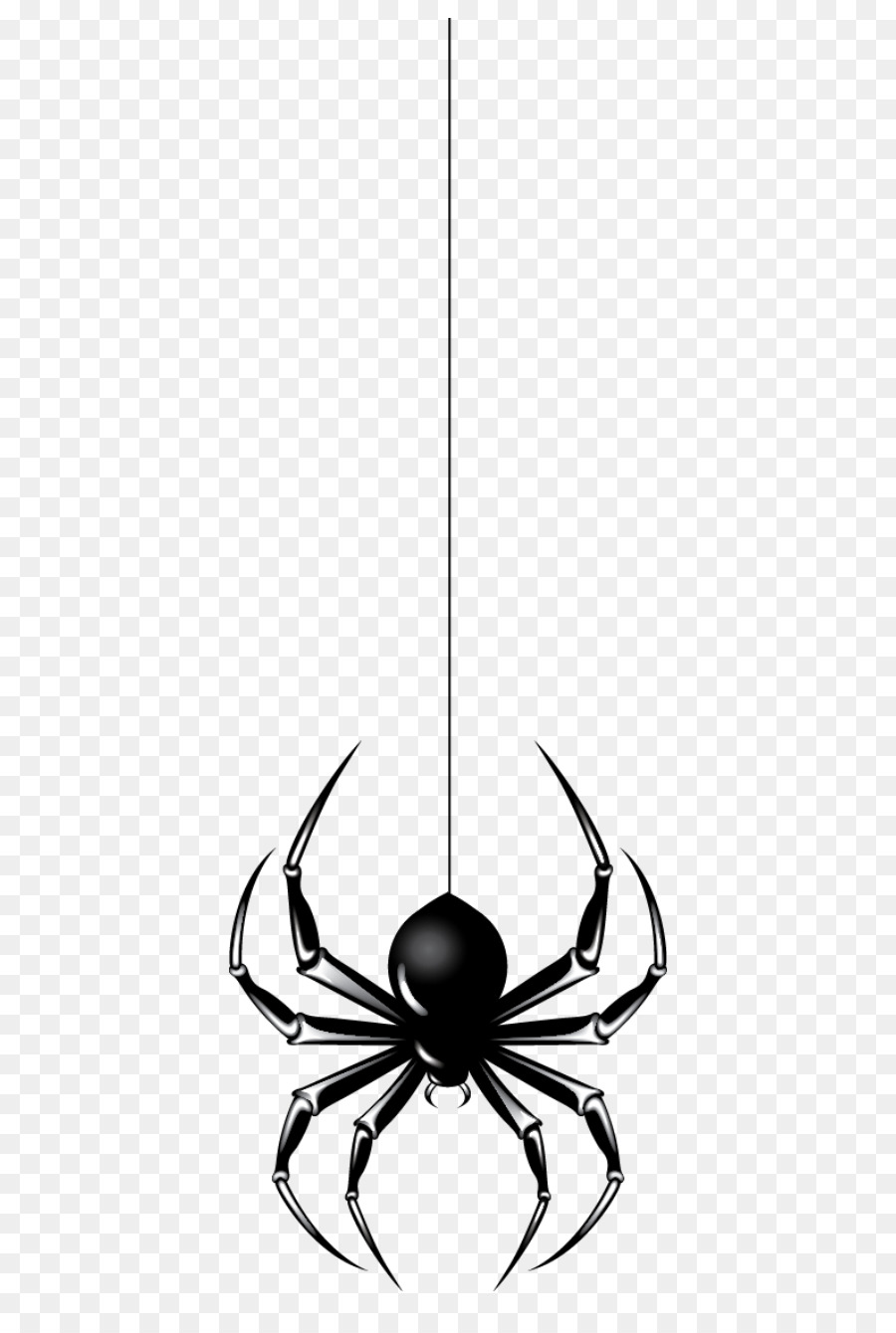 Spider Halloween Clip art - Hanging Spider png download - 472*1328 - Free Transparent Spider png Download.