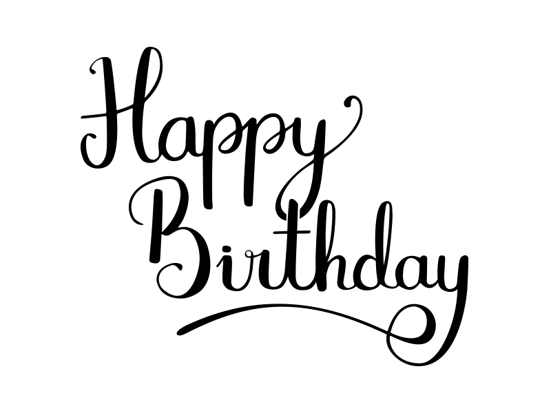 Birthday Dribbble Clip art - Happy Birthday Calligraphy PNG Transparent ...