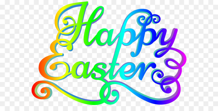 Easter Clip art - Rainbow Happy Easter Transparent PNG Clip Art Image png download - 8130*5514 - Free Transparent Easter Bunny png Download.