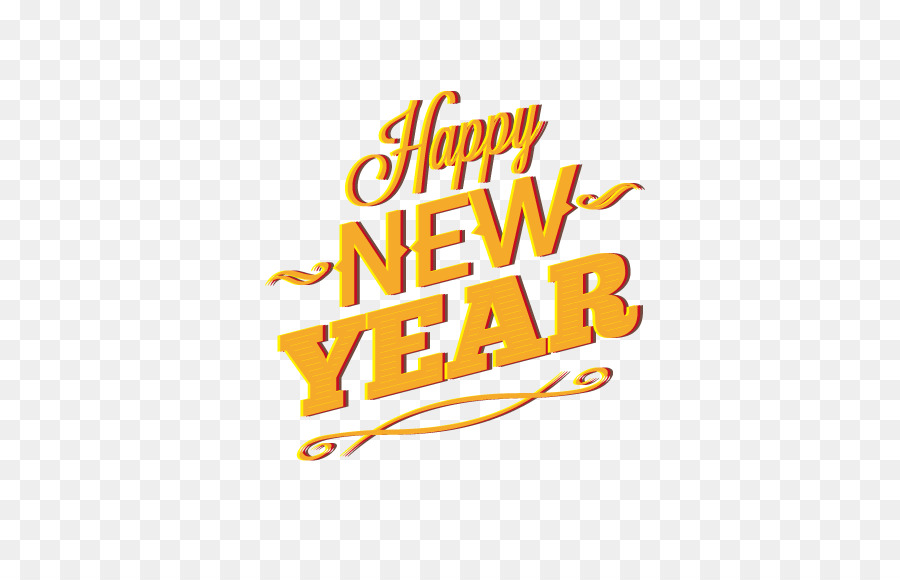 New Year Euclidean vector - Yellow English WordArt Happy New Year png download - 567*567 - Free Transparent New Year png Download.