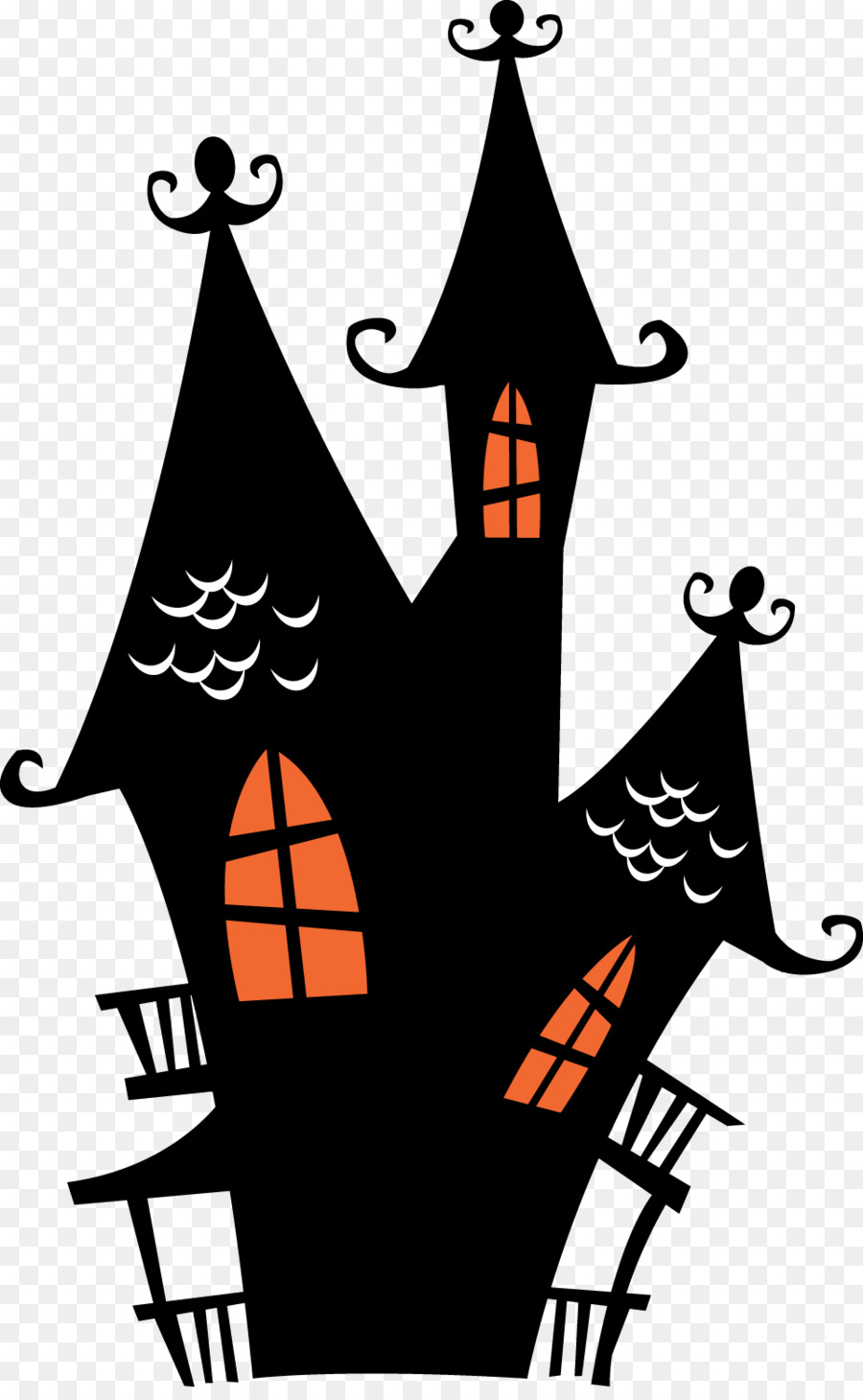 Haunted House Silhouette Printable