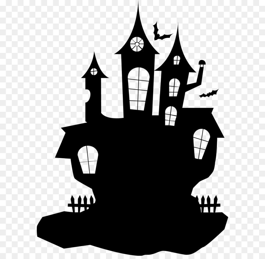 Haunted House Silhouette Template