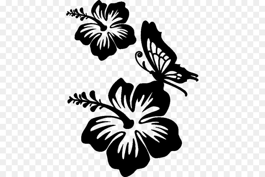 Butterfly Wall decal Sticker Flower - Hawaii flower png download - 600*600 - Free Transparent Butterfly png Download.