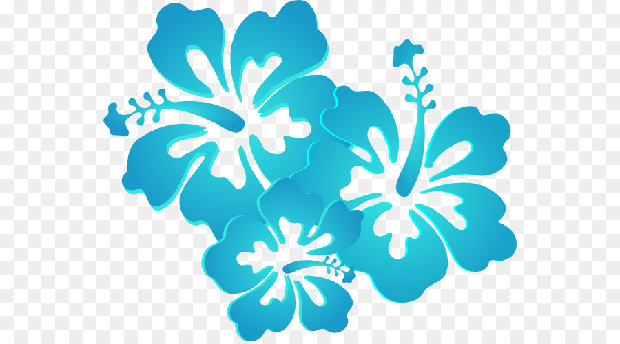 Hawaiian Flower Hibiscus Clip art - Turquoise Flower Cliparts png download - 600*496 - Free Transparent Hawaii png Download.