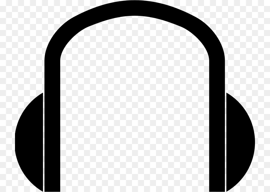 Black and white Headphones Clip art - Stylized png download - 800*640 - Free Transparent Black And White png Download.