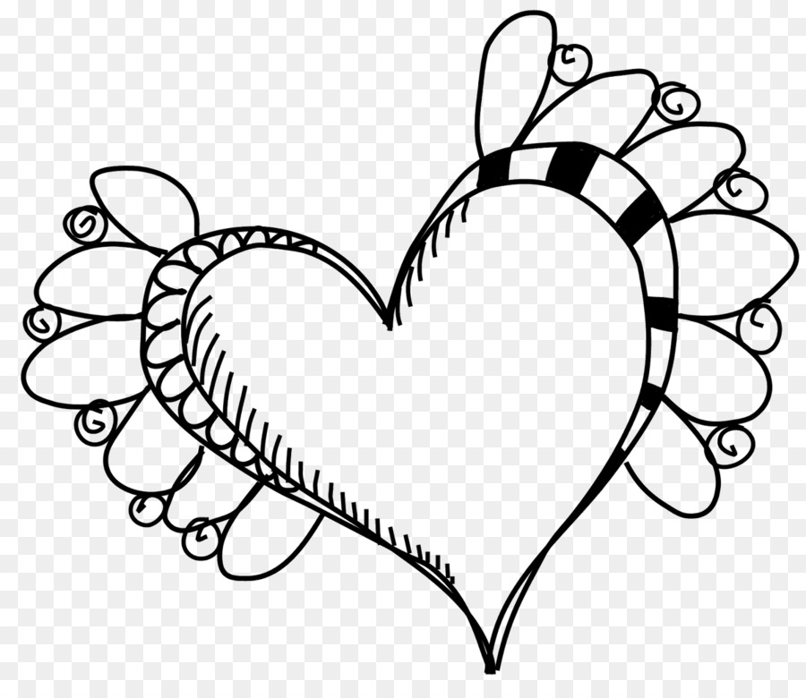 Heart Drawing Paper - doodles png download - 1600*1384 - Free Transparent  png Download.