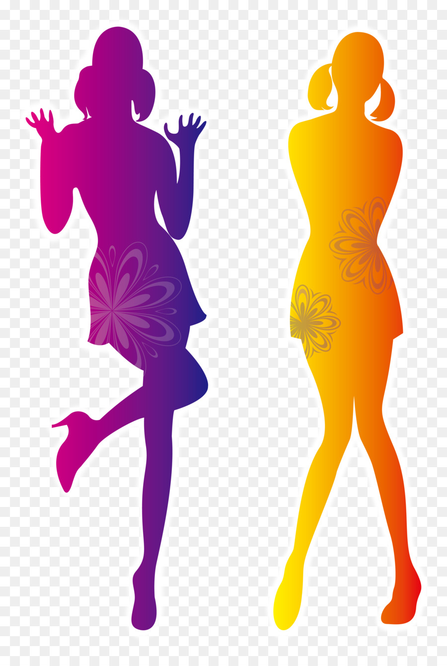 Fashion Silhouette Illustration - Beautiful women wearing high heels png download - 3331*4904 - Free Transparent Fashion png Download.