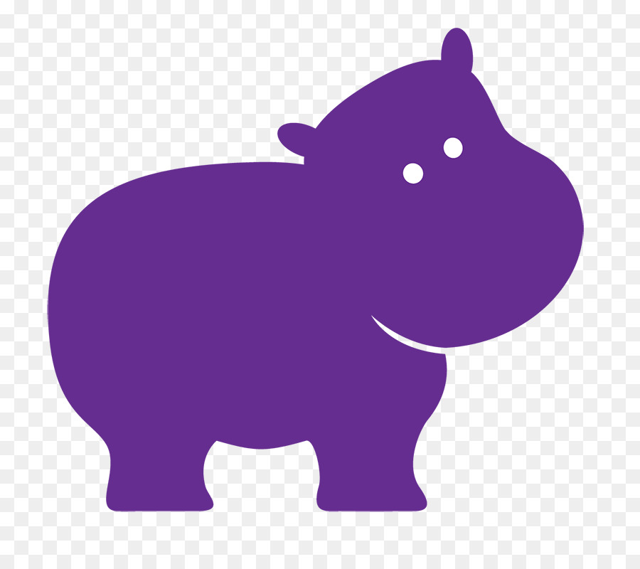 Rhinoceros Hippopotamus Silhouette Clip art - Purple Rhino Cliparts png ...