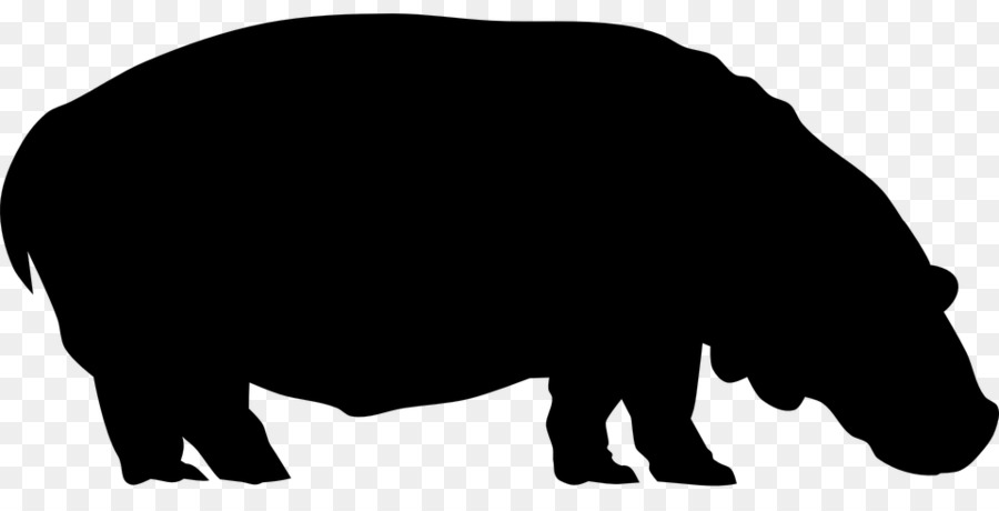 Hippopotamus Bear Wildlife Silhouette Clip art - bear png download - 960*480 - Free Transparent Hippopotamus png Download.