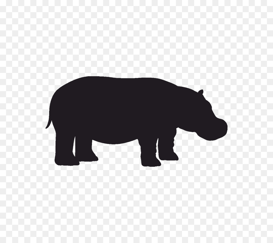 Rhinoceros Elephant Silhouette Clip art - hippo png download - 2400* ...