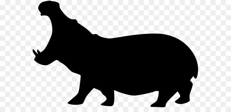 Image file formats Lossless compression - Hippopotamus Silhouette PNG ...