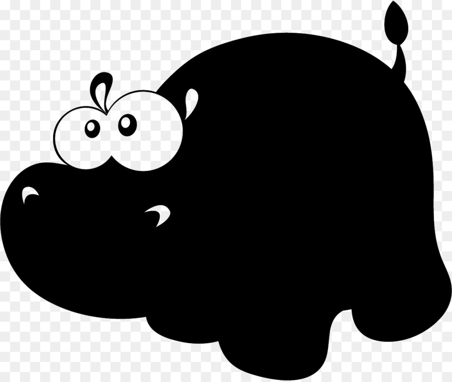 Silhouette Hippopotamus Drawing - hippo png download - 1200*1010 - Free Transparent Silhouette png Download.