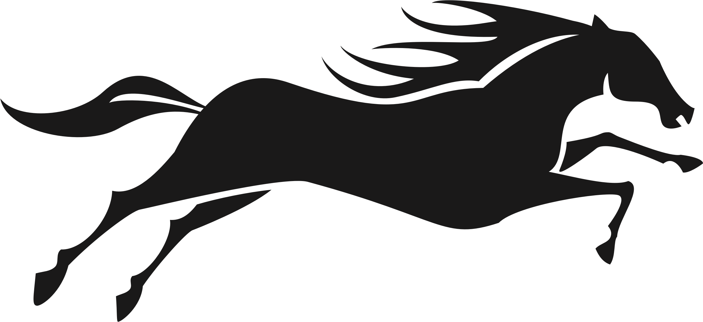 Horse Silhouette Clip art - horse png download - 2386*1092 - Free ...