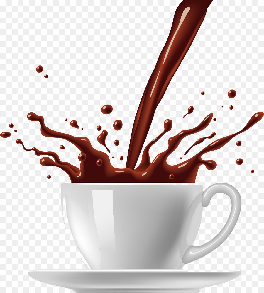 Coffee cup Tea Hot chocolate - Cup chocolate splash material png download - 900*1000 - Free Transparent Coffee png Download.
