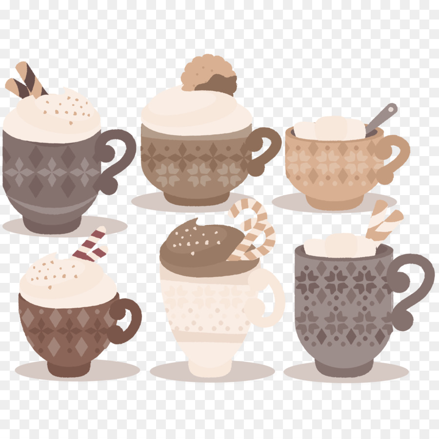 Tea Hot chocolate Cup - Vector cup of hot chocolate png download - 1800*1800 - Free Transparent Tea png Download.